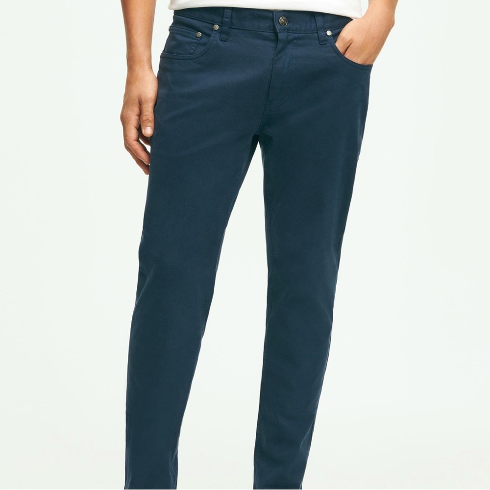 Brooks Brothers Five-Pocket Stretch Cotton Garment Dyed Pants